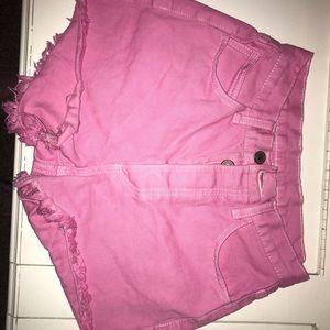 BRANDY MELVILLE PINK CHARLOTTE SHORTS